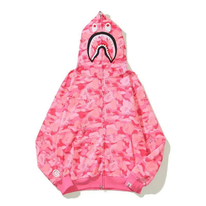 (Flame Pink Shark Jacket Terry Cotton)