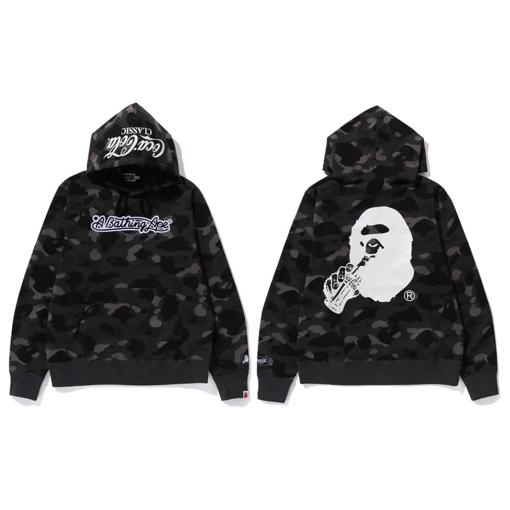 (Cola Black Pullover Hoodie Terry Cotton)