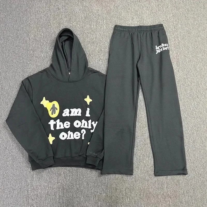 Broken Planet Hoodie And Sweatpants Set Multicolor Graphic Streetwear