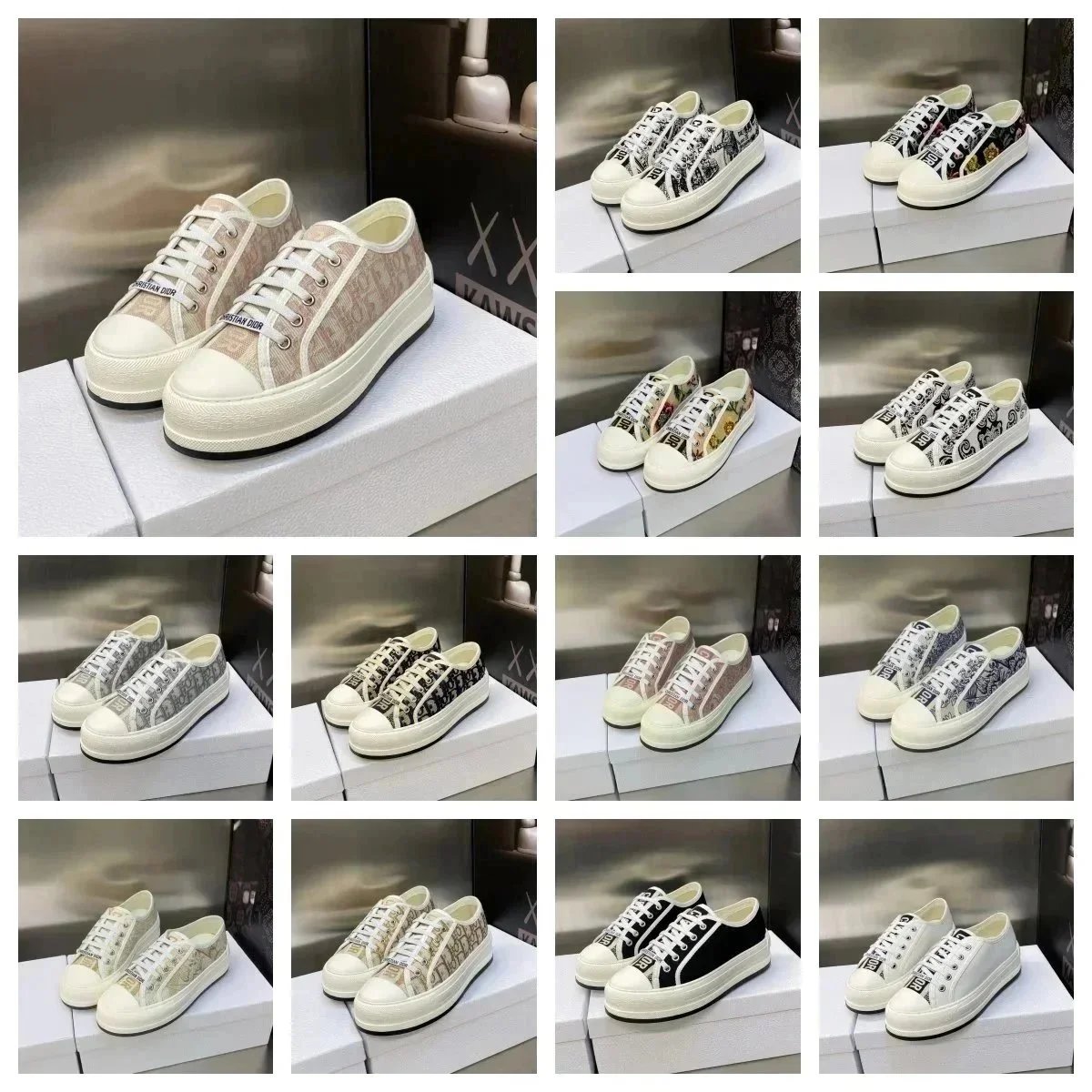 Dior Canvas Low-Top Sneakers
