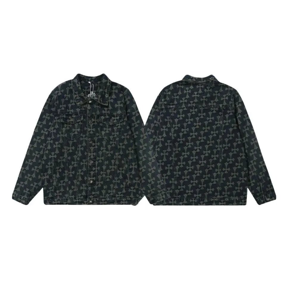 Chrome Hearts x Denim Jacket Black Cross Print Denim-Jacket - 1