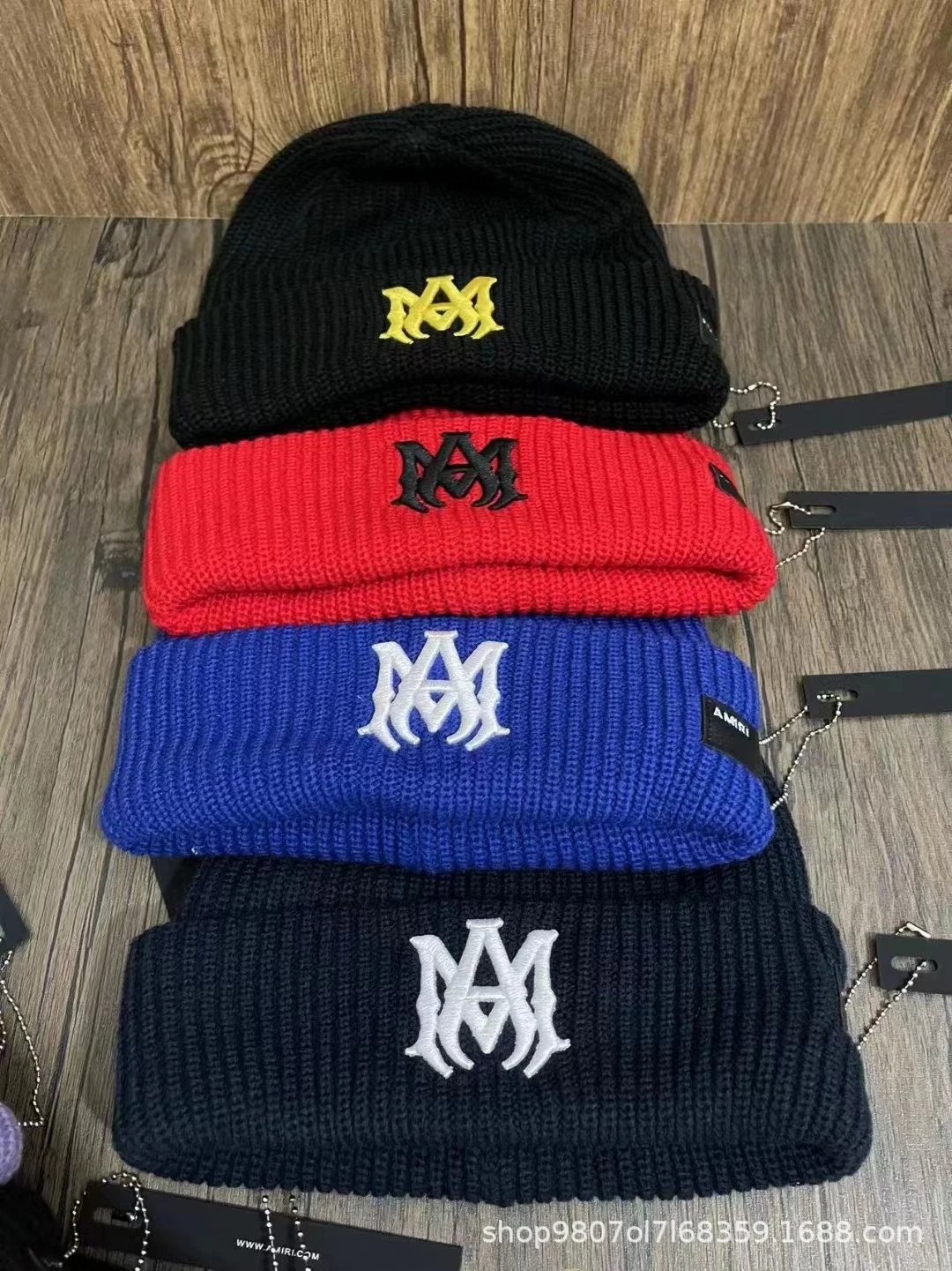 Amiri Logo Embroidered Black Beanie - 5