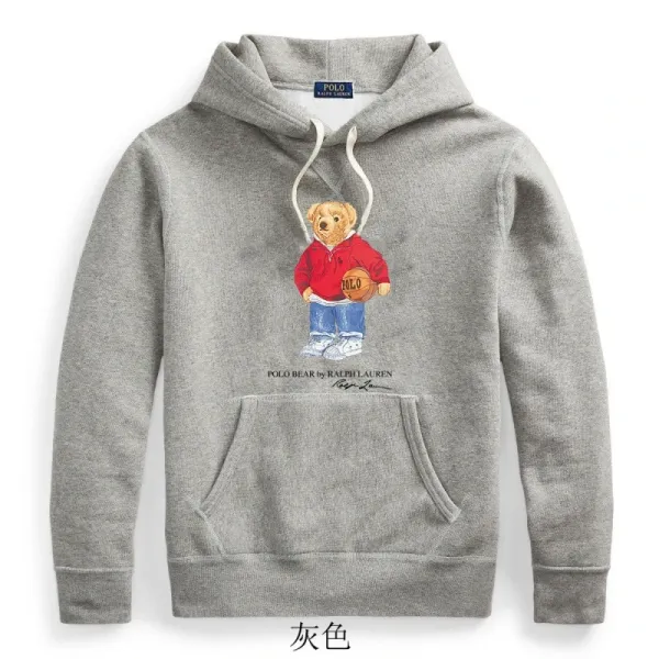 Ralph Lauren Polo Bear Hoodie Gray - 1