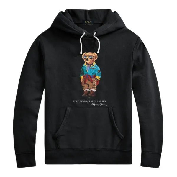 Ralph Lauren Polo Bear Hoodie Black - 1