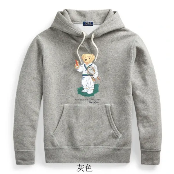 Polo Ralph Lauren Tennis Bear Hoodie Gray - 1