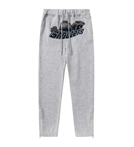 Trapstar Arch Logo Hoodie and Sweatpants Black/Gray Colorblock Set - 30