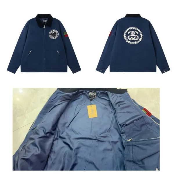 Stüssy x Bape Renegade Navy Work Jacket - 1