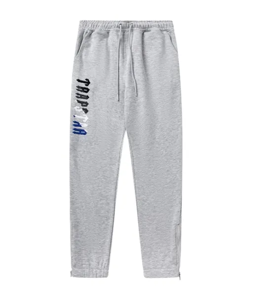 Trapstar Arch Logo Hoodie and Sweatpants Black/Gray Colorblock Set - 28