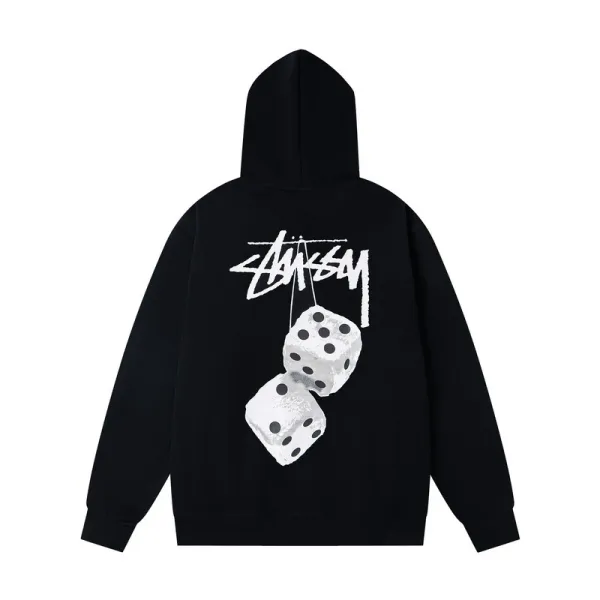 Stüssy Dice Print Hoodie Black - 1