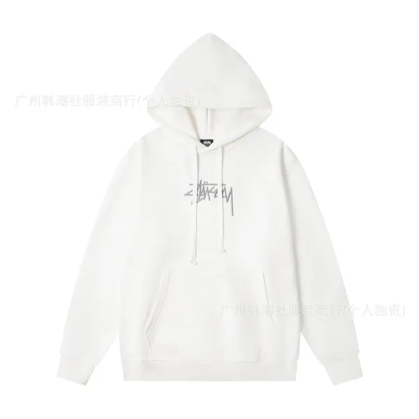 Stüssy Classic Logo Hoodie White - 1