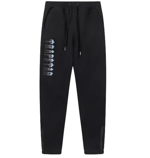 Trapstar Arch Logo Hoodie and Sweatpants Black/Gray Colorblock Set - 9