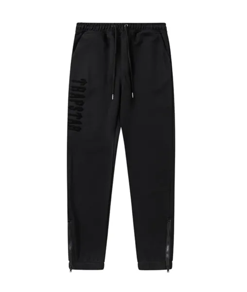 Trapstar Arch Logo Hoodie and Sweatpants Black/Gray Colorblock Set - 25