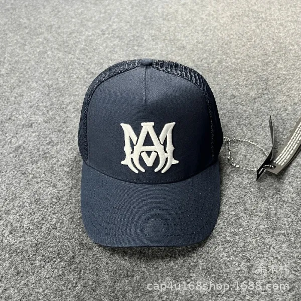 Maison Margiela MM Logo Trucker Cap Navy Baseball Cap - 1