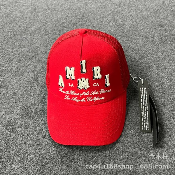 Amiri Mesh Trucker Cap Red Baseball Cap - 1