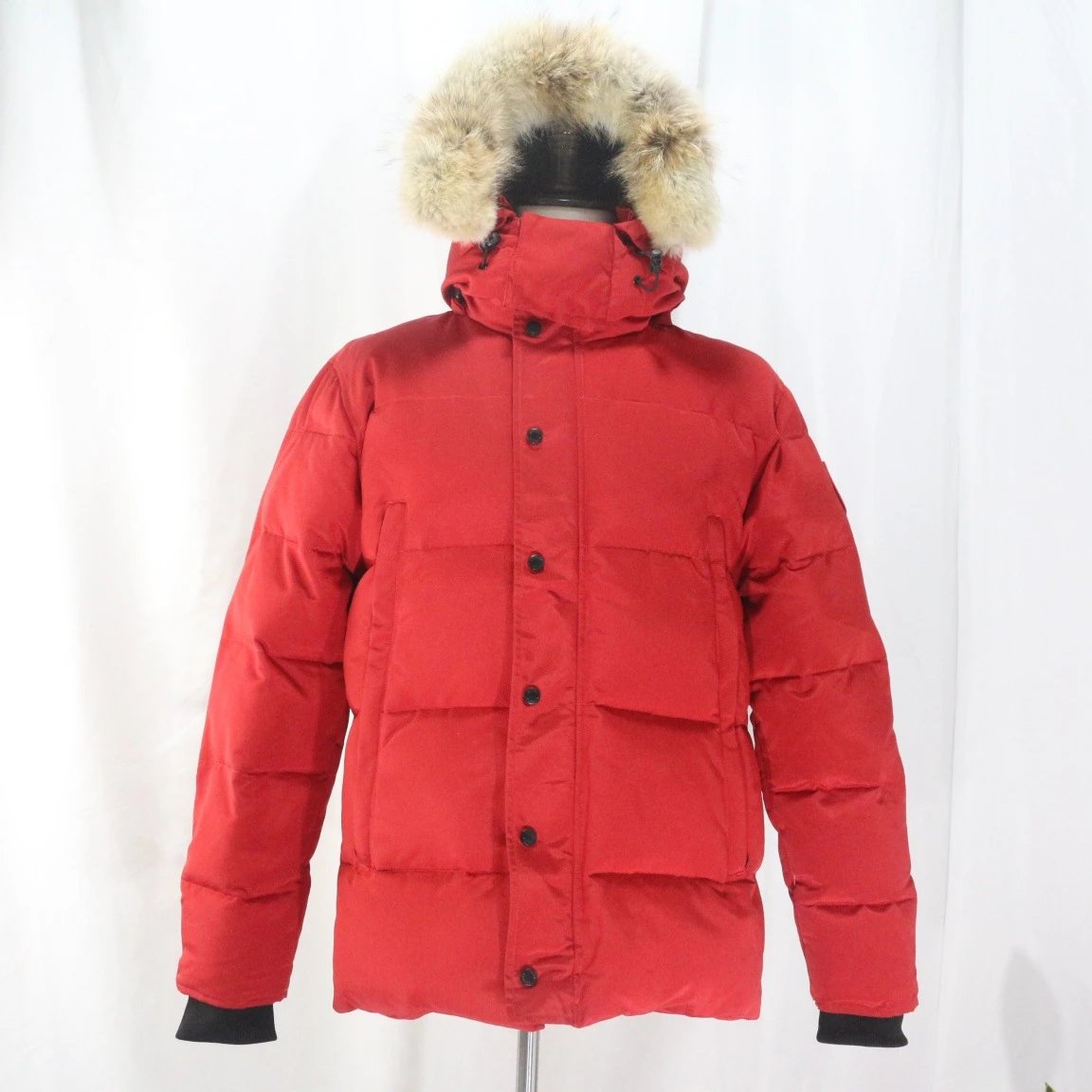 Canada Goose Expedition Parka Red with Coyote Fur Trim