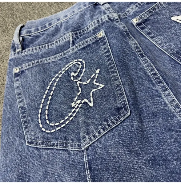 Denim Tears x Levi's Light Wash Jeans with Island Print - 12