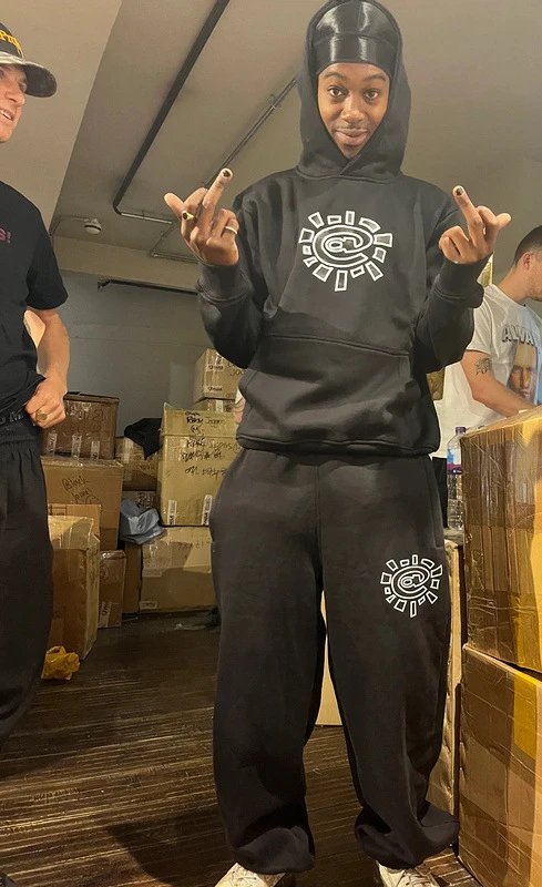 Design Sun Logo Sweatpants Green - 5