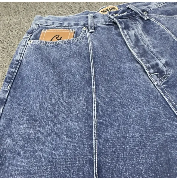 Denim Tears x Levi's Light Wash Jeans with Island Print - 10