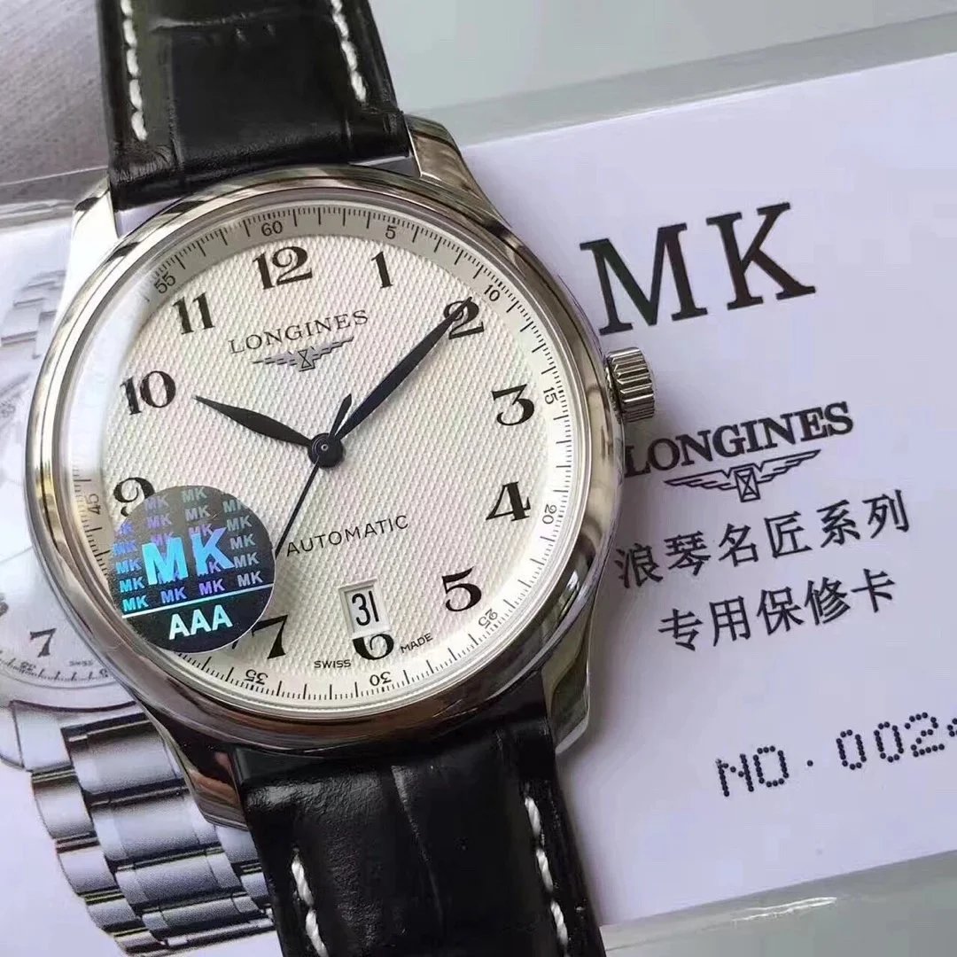 MK厂浪琴 名匠的3字位单历名匠 2892超薄机械机芯，38.5mm/9.5mm尺寸(图4)