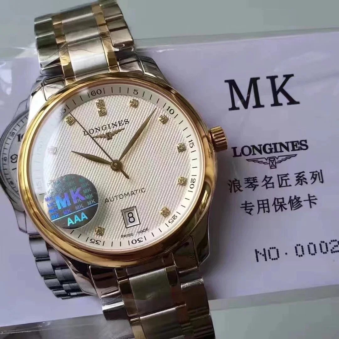 MK厂浪琴 名匠的3字位单历名匠 2892超薄机械机芯，38.5mm/9.5mm尺寸(图4)