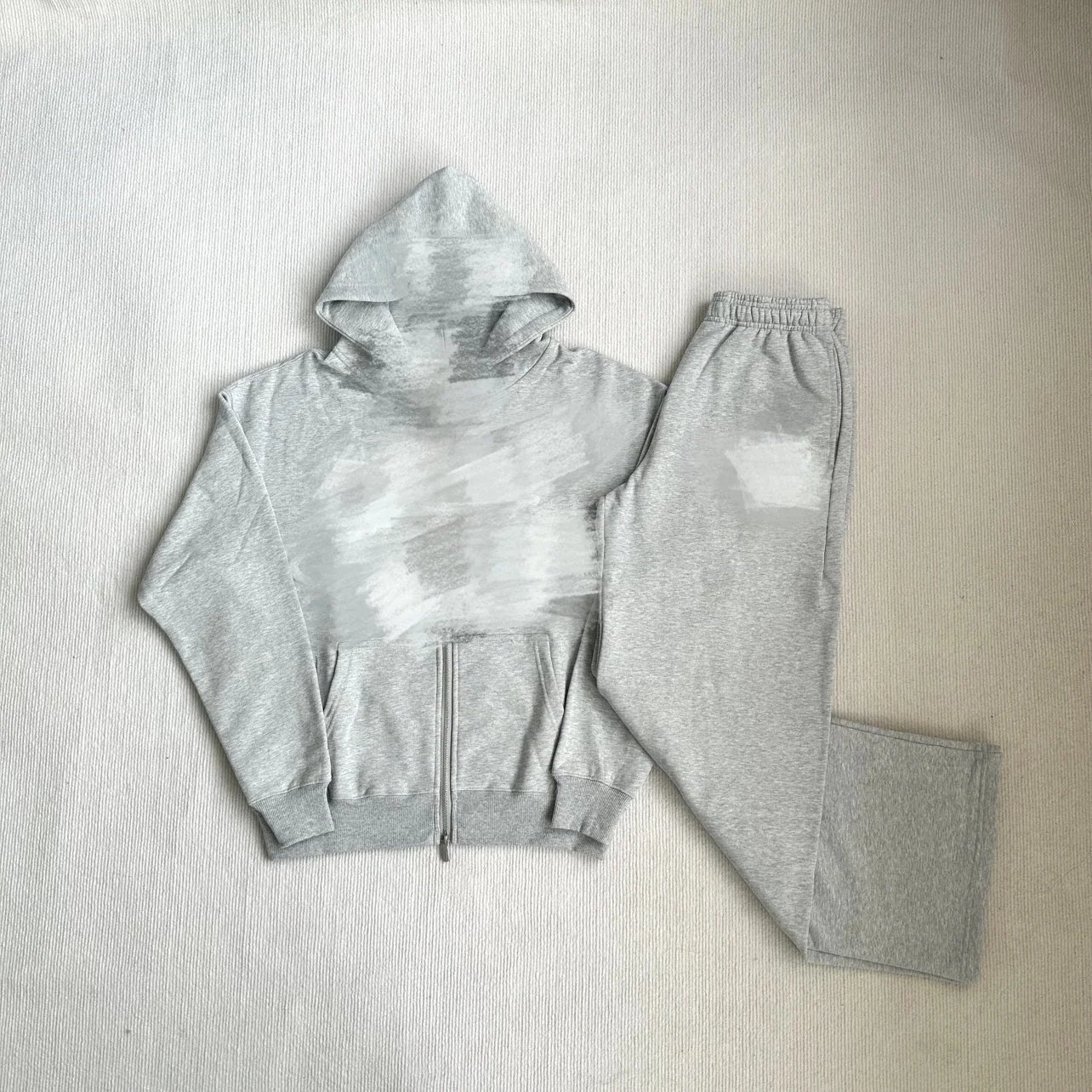 W-Flower Grey Zipper Set