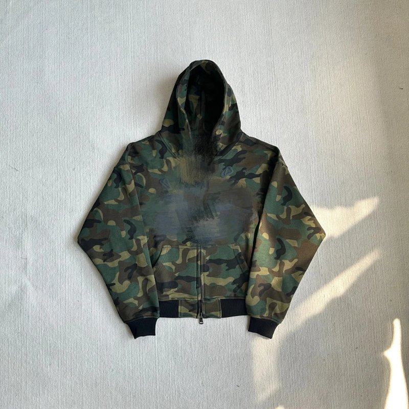 Camo Zip Up Hoodie