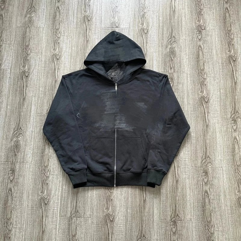 Outer Space Zip Up Hoodie - Onyx