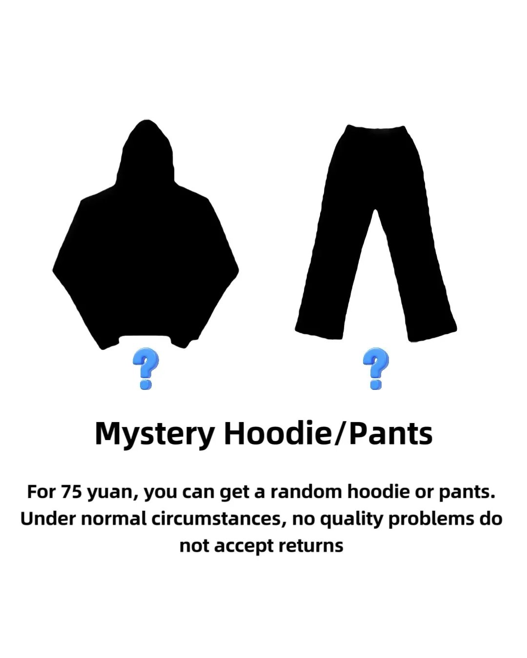 Special offer hoodie/pants (single item/no return or exchange if there are no quality issues)