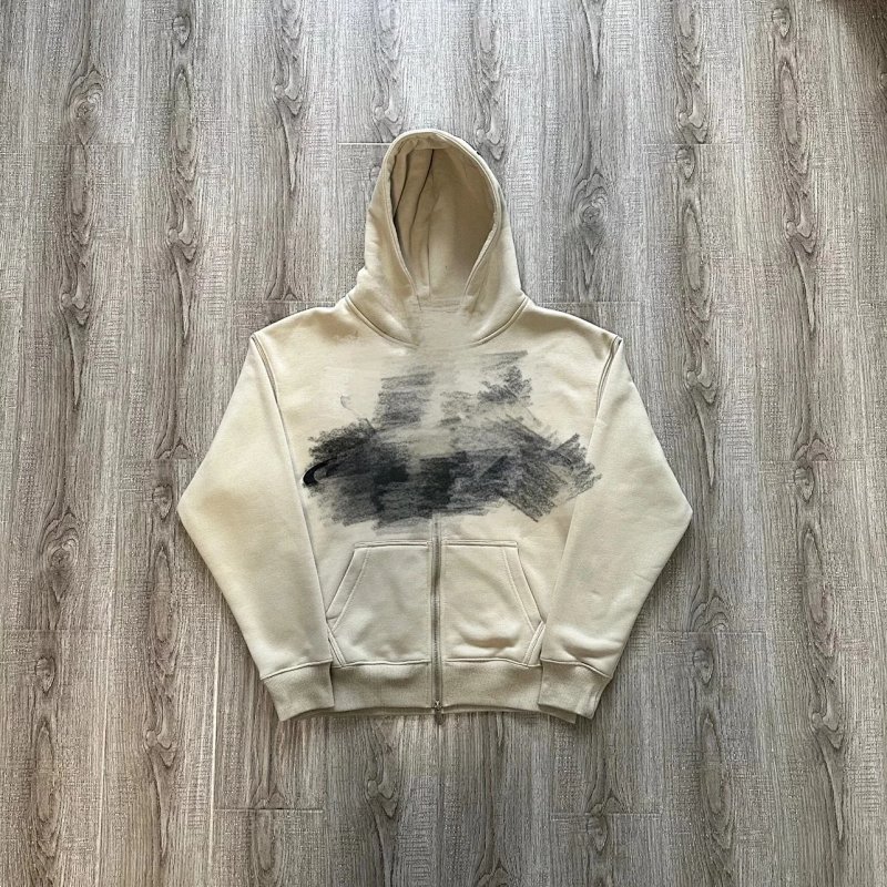 Bone White - Zip Up Hoodie