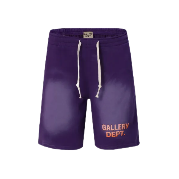 Gallery Dept. Logo Print Sweat Shorts Purple - 1