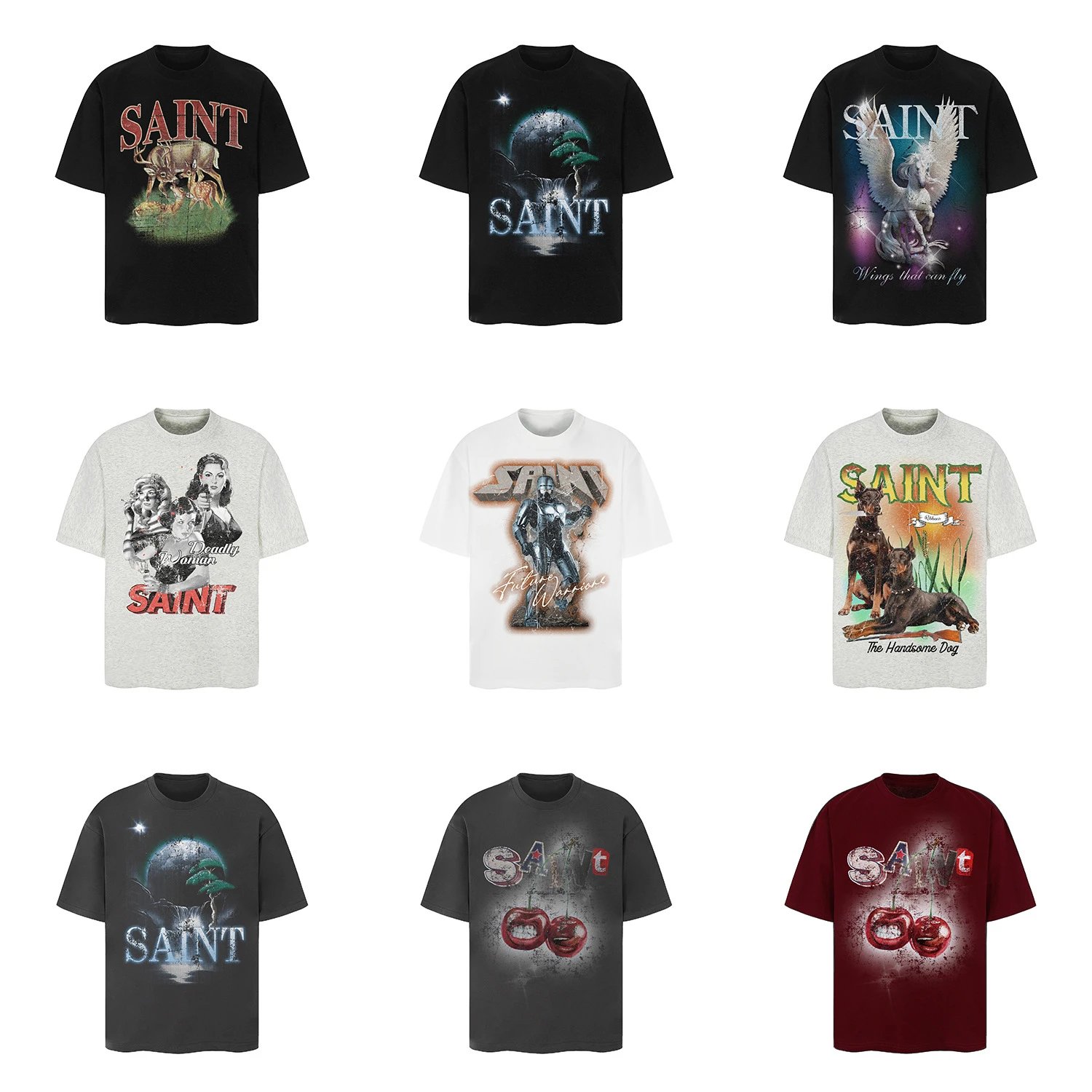 Saint Black Graphic T-Shirt