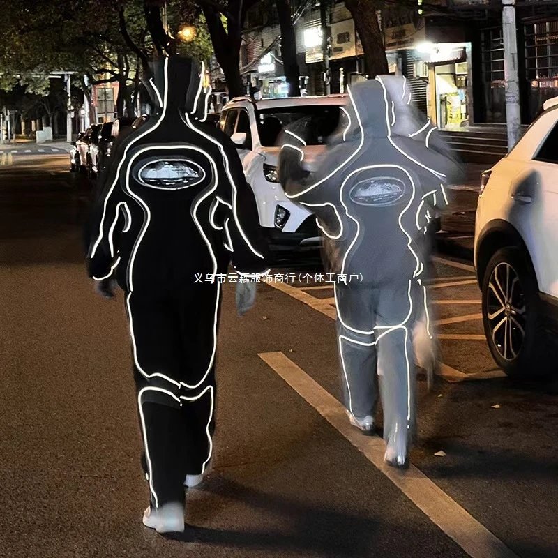 Reflective Hoodie and Pants Se