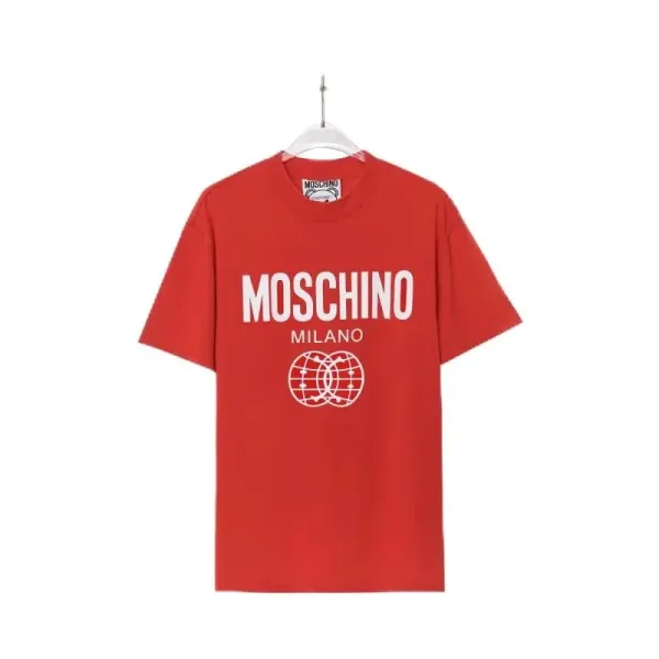Moschino Milano Logo Print Red T-Shirt - 1