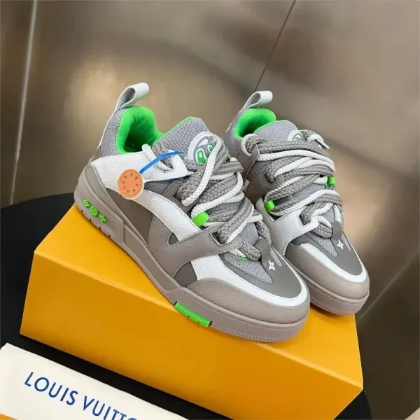 Louis Vuitton Archlight Sneakers Gray Green Neon Accents Sneakers Chunky Sneakers - 1