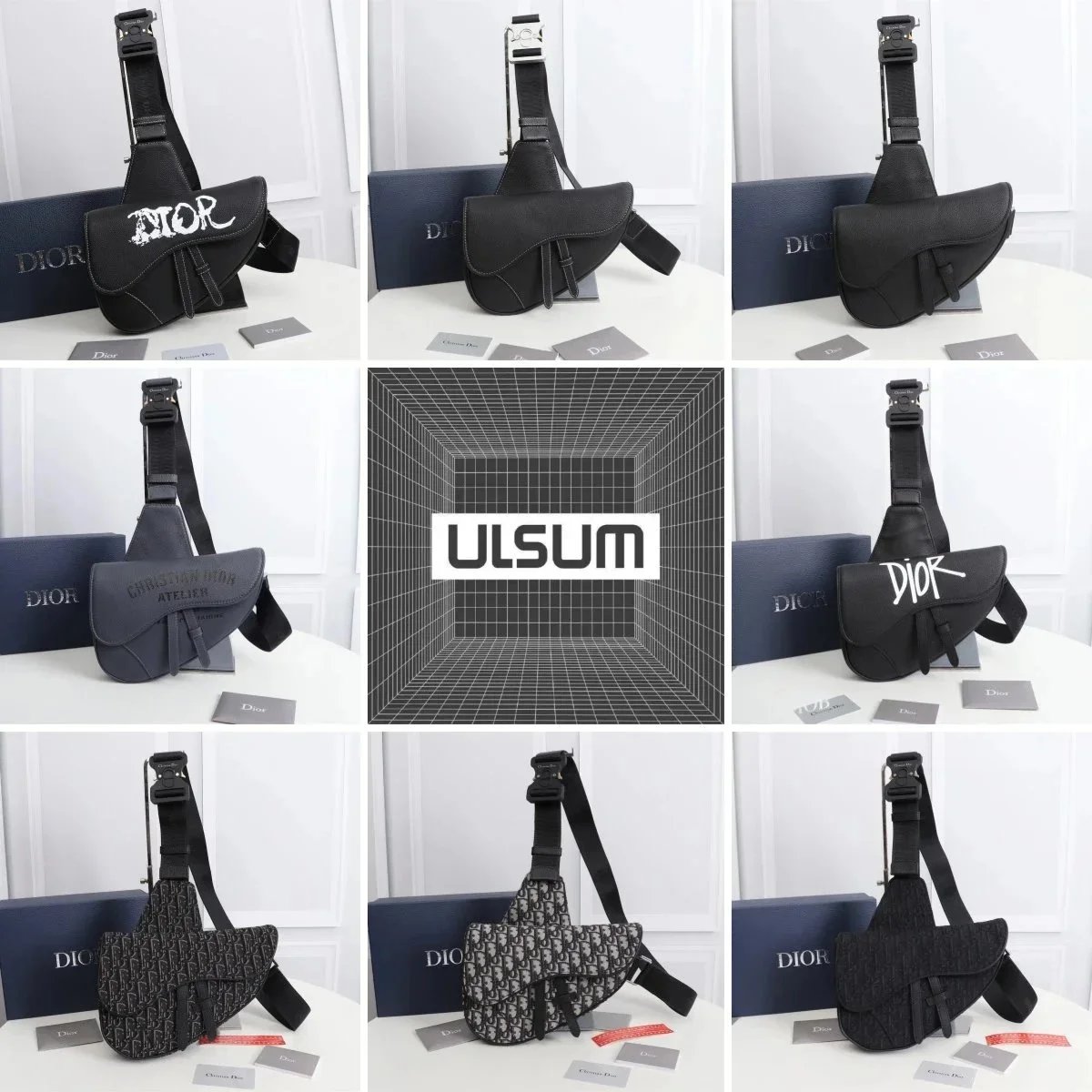 Christian Dior Black Saddle Ba