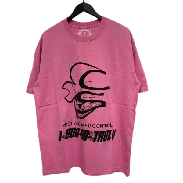 Design Pest and Weed Control Graphic T-Shirt Pink - 1