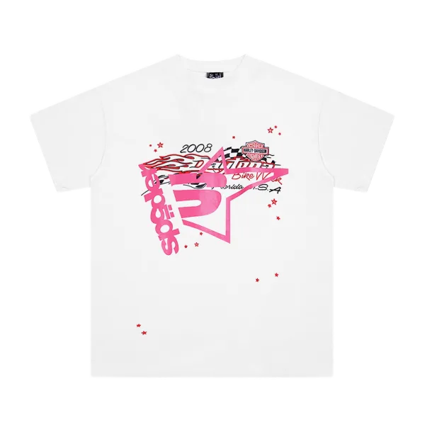 Design Spider Web Graphic Print White T-Shirt - 27