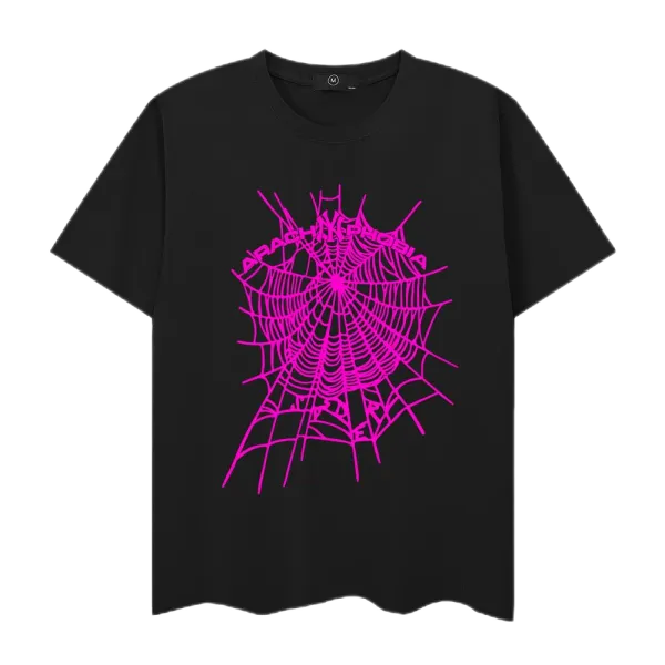 Design Spider Web Graphic Print White T-Shirt - 34