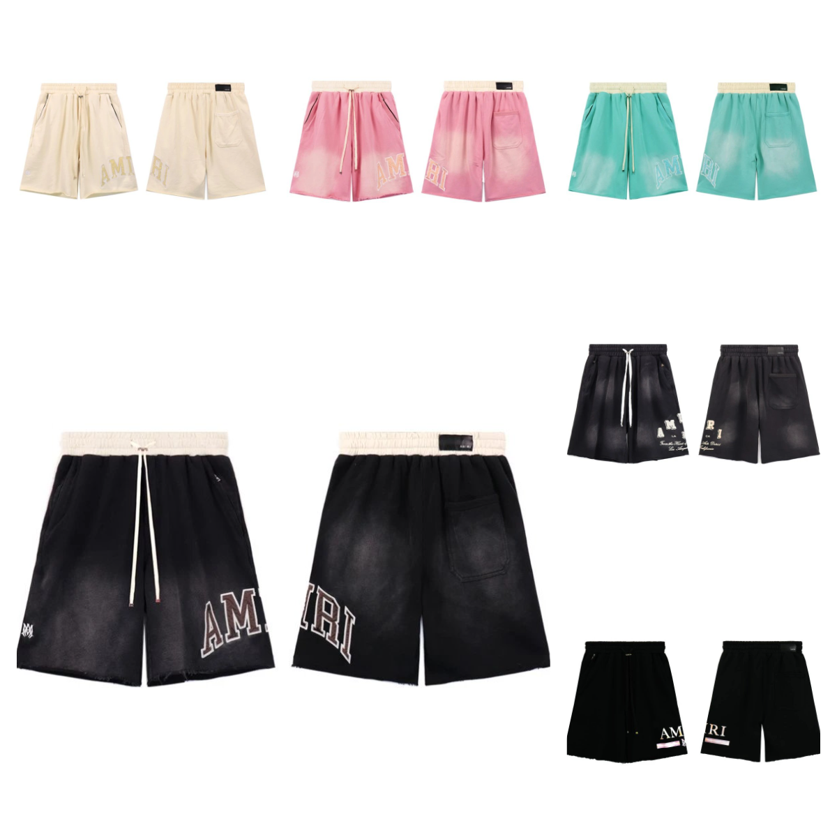 Amiri Black Drawstring Shorts