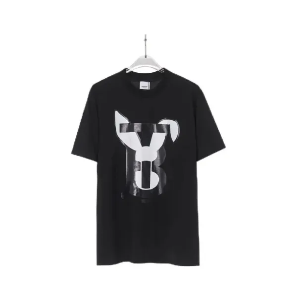 Balenciaga Y-Logo Graphic Black T-Shirt - 1