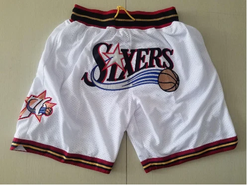 Sixers White Shorts