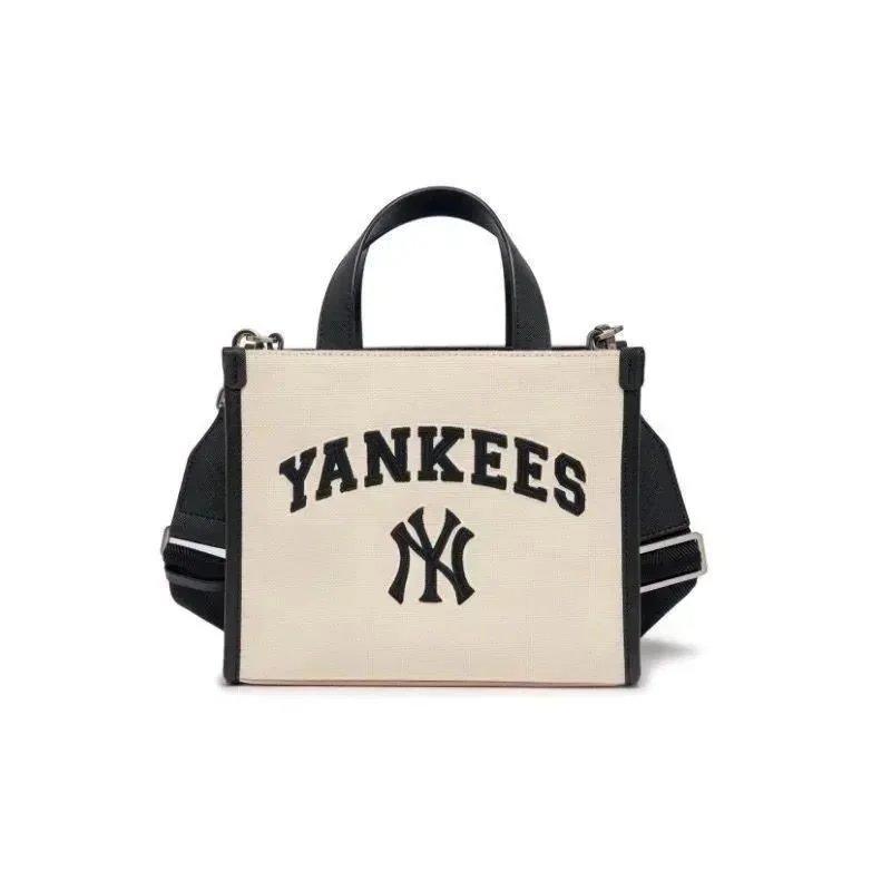 MLB New York Yankees Canvas Tote Bag Beige / Black