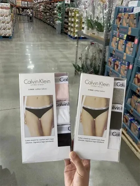Calvin Klein Cotton Bikini Underwear 3-Pack Black White Gray - 4