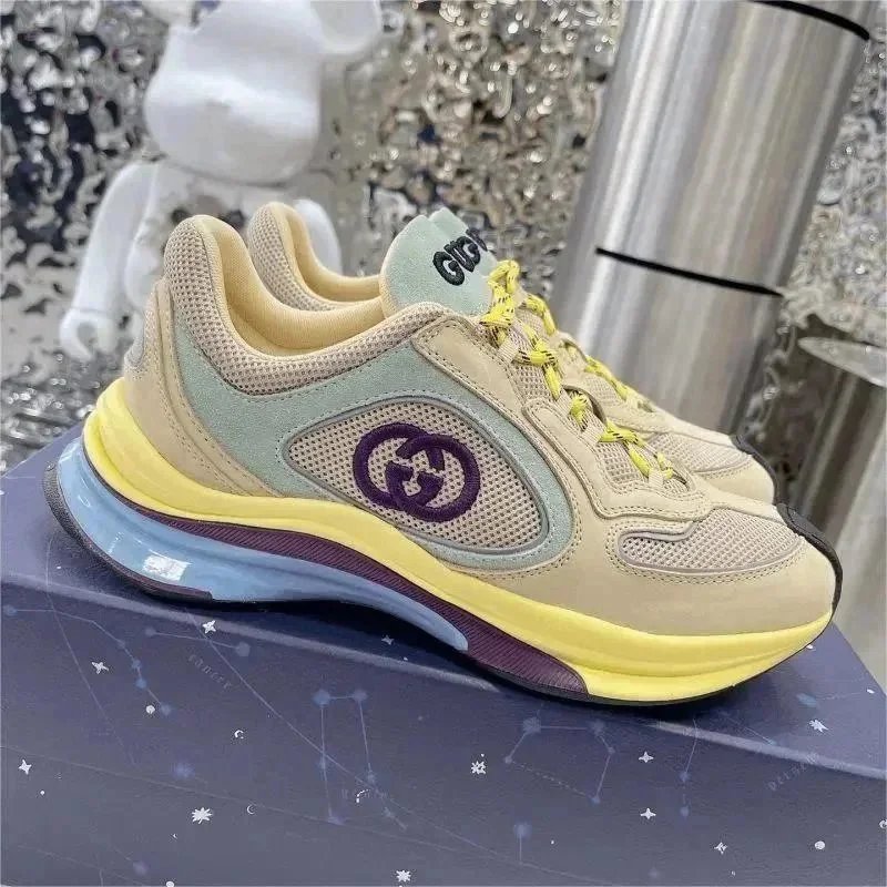 Gucci Beige and Yellow Sneaker