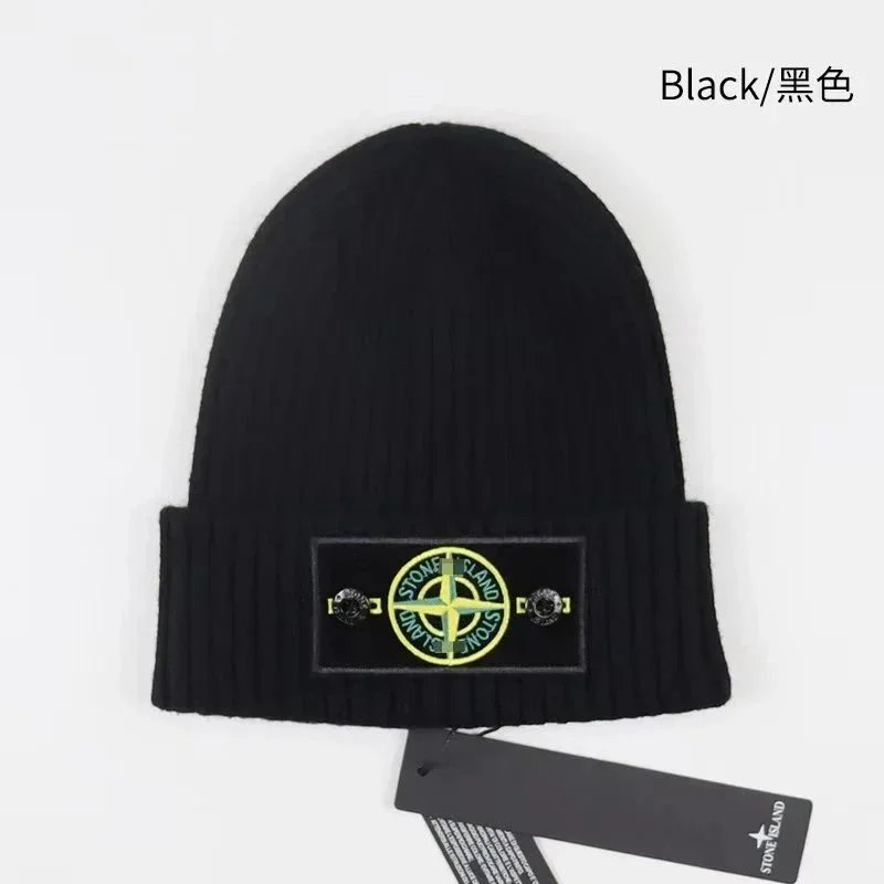 Stone Island Black Beanie