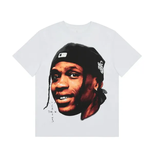 Travis Scott x Cactus Jack Face Print Black T-Shirt - 5