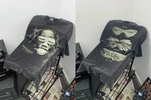 Art That Kills Utopia Distressed Graphic T-Shirt Gray - 1