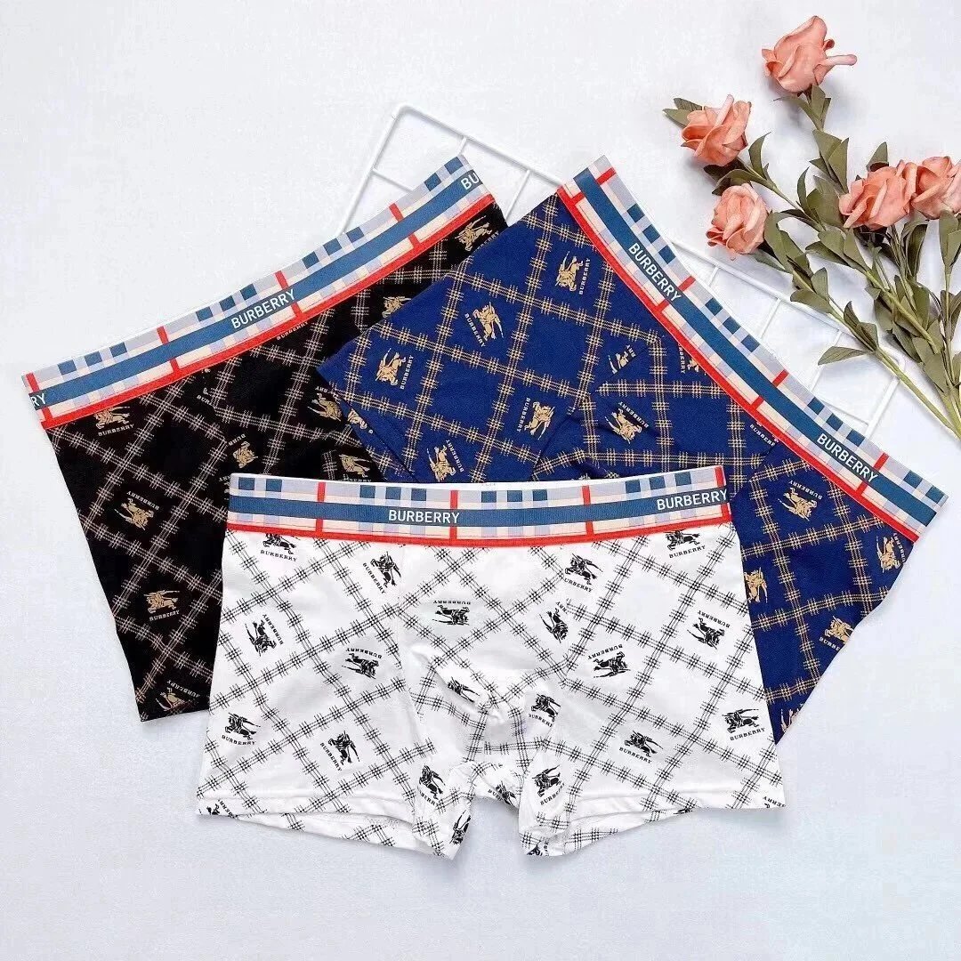 Burberry Black, Blue, and Whit