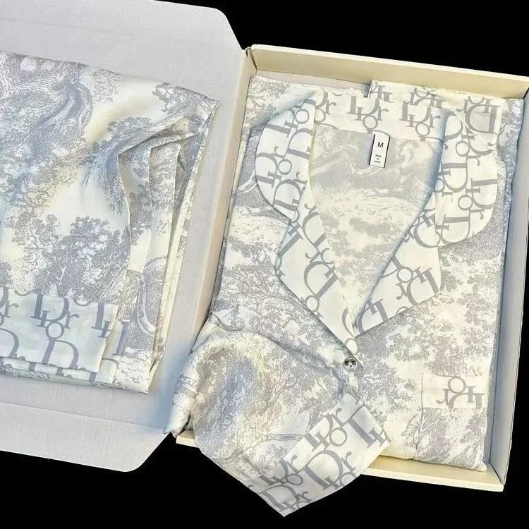 Dior White and Grey Patterned 