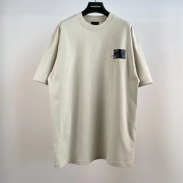 Balenciaga Beige Oversized T-S
